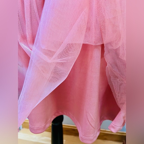 Forever 21 + Plus Sizes Elegant Dusty Pink Lace & Tulle Dress - Picture 11 of 16